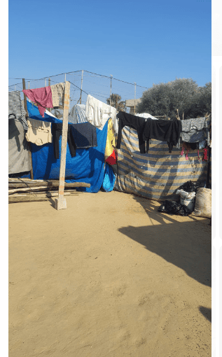 Clothes drying outside