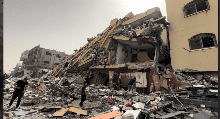 Destroyed Apartment Building